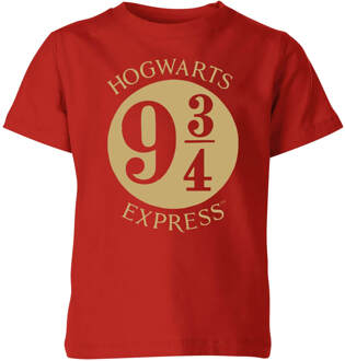 Harry Potter Platform Kids' T-Shirt - Red - 134/140 (9-10 jaar) - Rood - L