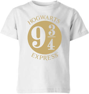Harry Potter Platform Kids' T-Shirt - White - 110/116 (5-6 jaar) - Wit - S