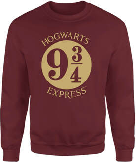 Harry Potter Platform Sweatshirt - Burgundy - M - Burgundy