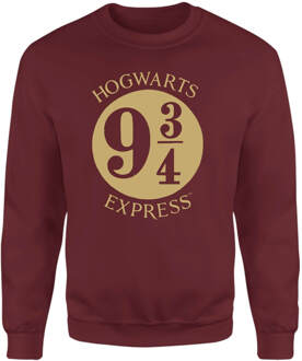 Harry Potter Platform Sweatshirt - Burgundy - XXL Rood