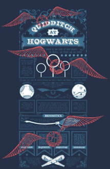 Harry Potter Quidditch At Hogwarts dames t-shirt - Navy - L
