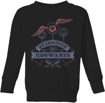 Harry Potter Quidditch At Hogwarts Kids' Sweatshirt - Black - 122/128 (7-8 jaar) Zwart - M