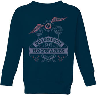 Harry Potter Quidditch At Hogwarts Kids' Sweatshirt - Navy - 122/128 (7-8 jaar) - M