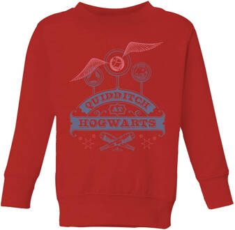 Harry Potter Quidditch At Hogwarts Kids' Sweatshirt - Red - 122/128 (7-8 jaar) Rood - M