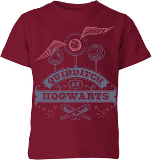 Harry Potter Quidditch At Hogwarts Kids' T-Shirt - Burgundy - 122/128 (7-8 jaar) - Burgundy - M