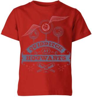 Harry Potter Quidditch At Hogwarts Kids' T-Shirt - Red - 122/128 (7-8 jaar) Rood - M
