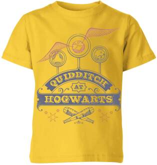 Harry Potter Quidditch at Hogwarts Kinder T-shirt - Geel - 134/140 (9-10 jaar) - L