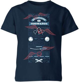 Harry Potter Quidditch At Hogwarts kinder t-shirt - Navy - 110/116 (5-6 jaar)