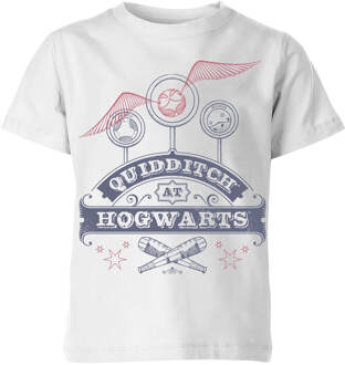 Harry Potter Quidditch at Hogwarts Kinder T-shirt - Wit - 110/116 (5-6 jaar) - S