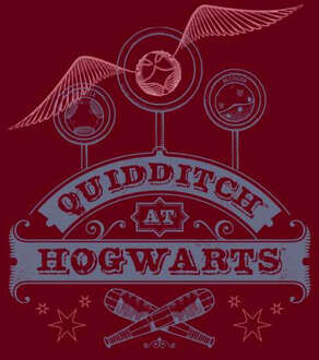 Harry Potter Quidditch At Hogwarts Men's T-Shirt - Burgundy - M Rood