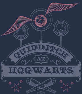 Harry Potter Quidditch At Hogwarts Men's T-Shirt - Navy - L Blauw