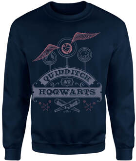 Harry Potter Quidditch At Hogwarts Sweatshirt - Navy - L - Navy blauw