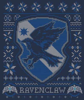 Harry Potter Ravenclaw Crest dames kersttrui - Navy - S