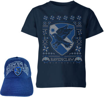 Harry Potter Ravenclaw T-shirt en pet bundel - Navy - Kids' - 9-10 Years Blauw
