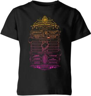 Harry Potter School List kinder t-shirt - Zwart - 134/140 (9-10 jaar) - Zwart