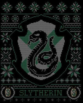 Harry Potter Slytherin Crest kerst t-shirt - Zwart - S