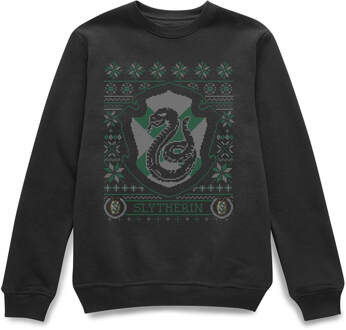 Harry Potter Slytherin Crest kersttrui - Zwart - S