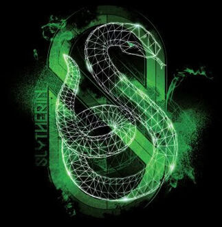 Harry Potter Slytherin Geometric dames t-shirt - Zwart - L