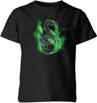 Harry Potter Slytherin Geometric kinder t-shirt - Zwart - 134/140 (9-10 jaar)