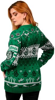 Harry Potter Slytherin Quidditch Knitted Christmas Jumper - XS