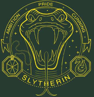 Harry Potter Slytherin Snake Badge t-shirt - Donkergroen - M