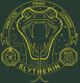 Harry Potter Slytherin Snake Badge t-shirt - Donkergroen - S
