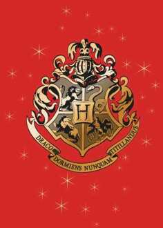 Harry Potter Star Hogwarts Gold Crest t-shirt - Rood - L - Rood