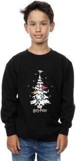 Harry Potter Sweatshirt met kerstboom voor jongens (Zwart) - 9-11J / 128cm-146cm