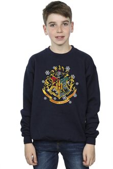 Harry Potter Sweatshirt met kerstmotief voor jongens (Marineblauw) Navy - 3-4J / 98-104cm