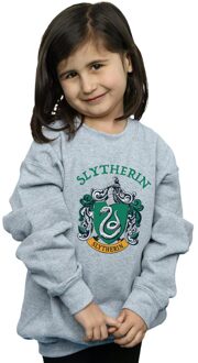 Harry Potter Sweatshirt met Slytherin helm voor meisjes (Sportgrijs) - maat 5-6J / 110-116cm Lichtgrijs