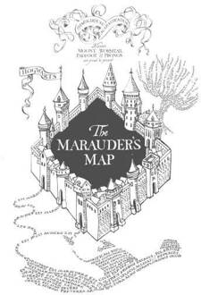 Harry Potter The Marauders Map Dames T-shirt - Wit - XXL - Wit