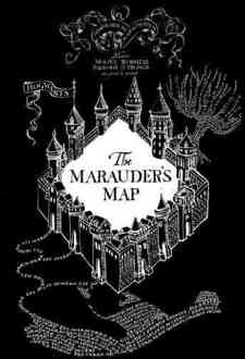 Harry Potter The Marauders Map T-shirt - Zwart - 3XL