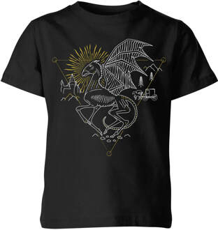 Harry Potter Thestral kinder t-shirt - Zwart - 110/116 (5-6 jaar) - Zwart