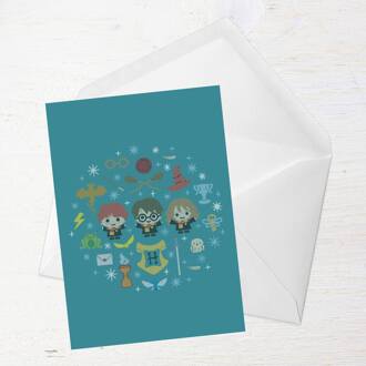 Harry Potter Trio Wreath Greetings Card - Standard Card
