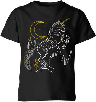 Harry Potter Unicorn kinder t-shirt - Zwart - 110/116 (5-6 jaar)