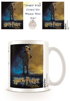 Harry Potter Waarschuwing Dobby Mok (Wit/Blauw/Geel) - One Size