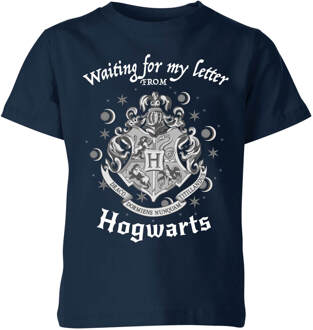 Harry Potter Waiting For My Letter Kinder T-shirt - Navy - 122/128 (7-8 jaar) Blauw