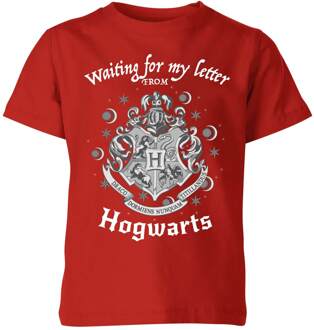 Harry Potter Waiting For My Letter Kinder T-shirt - Rood - 110/116 (5-6 jaar) - S