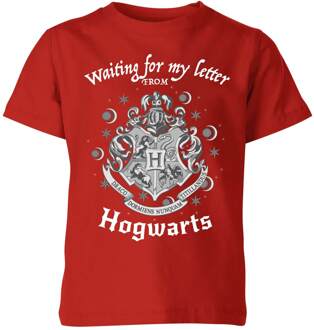 Harry Potter Waiting For My Letter Kinder T-shirt - Rood - 122/128 (7-8 jaar)