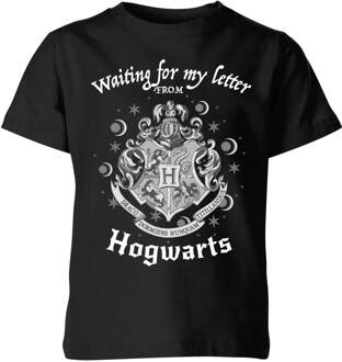 Harry Potter Waiting For My Letter Kinder T-shirt - Zwart - 122/128 (7-8 jaar)