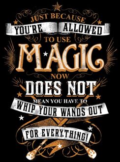 Harry Potter Whip Your Wands Out t-shirt - Zwart - L