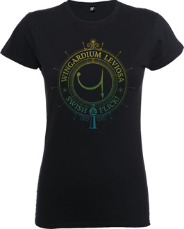 Harry Potter Wingardium Leviosa Swish & Flick Dames T-shirt - Zwart - L