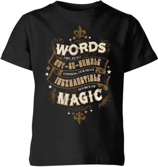Harry Potter Words Are, In My Not So Humble Opinion kinder t-shirt - Zwart - 110/116 (5-6 jaar)