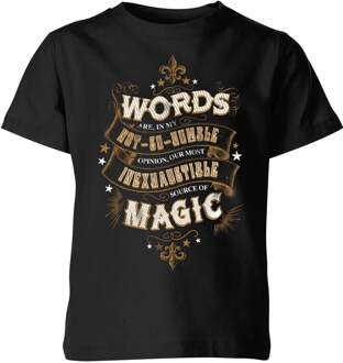 Harry Potter Words Are, In My Not So Humble Opinion kinder t-shirt - Zwart - 122/128 (7-8 jaar)