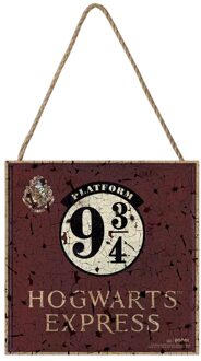 Harry Potter Zweinsteinexpress Perron 9 3/4 Houten Plaquette (Bourgondië) Bourgogne