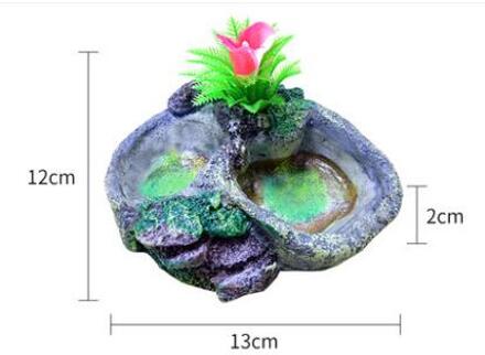Hars Cactus Reptiel Feeder Kom Bassin Schildpad Water Schorpioen Voor Huisdier Schildpad Pot Krabben Voeden Lade Voedsel LizardZA195 color2