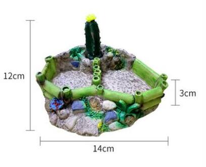Hars Cactus Reptiel Feeder Kom Bassin Schildpad Water Schorpioen Voor Huisdier Schildpad Pot Krabben Voeden Lade Voedsel LizardZA195 color6