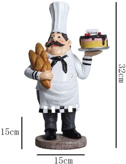 Hars Craft Chef Sculptuur Nordic Stijl Beeldje Home Decor Keuken Wijnrek Ornamenten Woonkamer Slaapkamer Desktop Decoratie