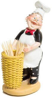 Hars decoratieve kok tandenstoker houder voor restaurant decoraties thuis decors chef tandenstoker houder naam kaarthouder b