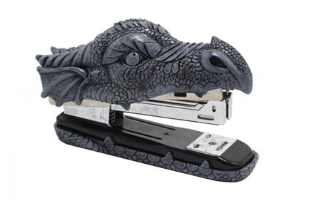 Hars Draak Hoofd Nietmachine Draagbare Boek Papier Nieten Handmatige Nietmachines Kantoor Schoolbenodigdheden